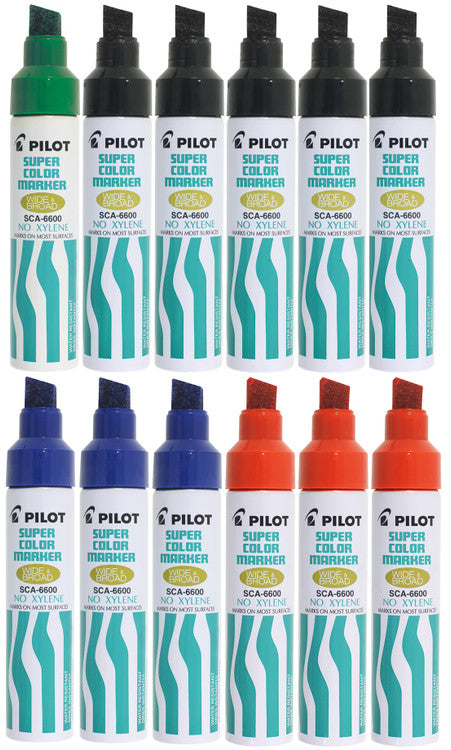 Pilot Super Colour Permanent Marker Chisel Jumbo Assorted Box of 12 – view 2