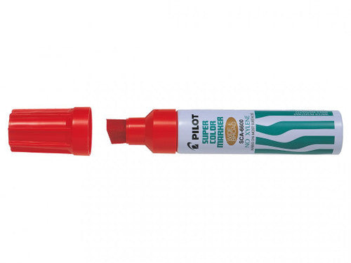 Pilot Super Colour Permanent Marker Chisel Jumbo Red Box of 12 – view 2