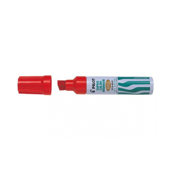 Pilot Super Colour Permanent Marker Chisel Jumbo Red Box of 12 – view 2