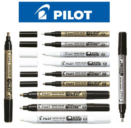 Pilot Super Colour Permanent Metallic Marker Bullet Medium Gold Box of 12 – view 4