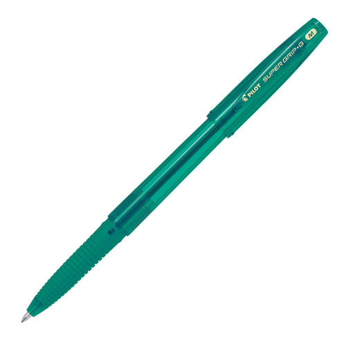 Pilot Super Grip G Stick Ballpoint Pen Medium Peacock Green Box of 12