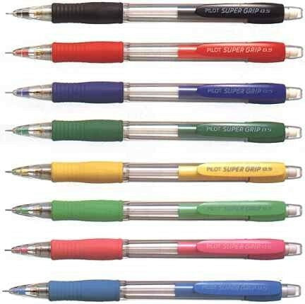 Pilot Super Grip Mechanical Pencil 0.5mm Lead Black Barrel Box of 12 – view 5