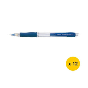 Pilot Super Grip Mechanical Pencil 0.5mm Lead Blue Barrel Box of 12