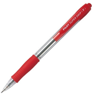 Pilot Super Grip Retractable Ballpoint Pen Fine Red Box of 12 – view 3