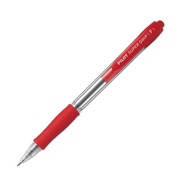 Pilot Super Grip Retractable Ballpoint Pen Fine Red Box of 12 – view 3