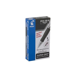 Pilot Super Grip Retractable Ballpoint Pen Medium Black Box of 12