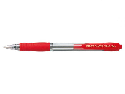 Pilot Super Grip Retractable Ballpoint Pen Medium Red Box of 12 – view 2