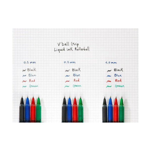 Pilot V-Ball Grip Rollerball Pen 0.7mm Black Box of 12 – view 3