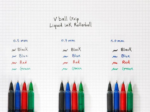 Pilot V-Ball Grip Rollerball Pen 0.7mm Blue Box of 12 – view 3