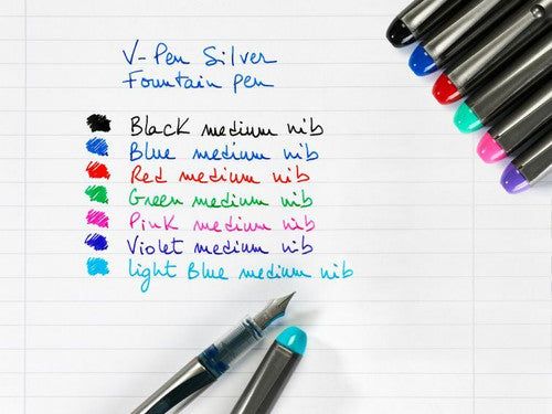 Pilot Vpen Disposable Fountain Pen Black Medium Nib Box of 12 – view 4
