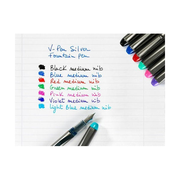 Pilot Vpen Disposable Fountain Pen Black Medium Nib Box of 12 – view 4