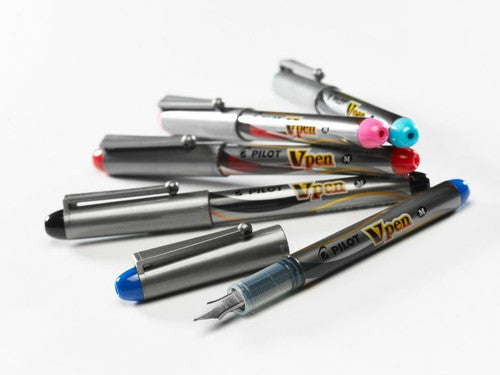 Pilot Vpen Disposable Fountain Pen Black Medium Nib Box of 12 – view 5