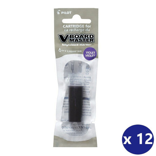 PILOT WBS-Pilot BegreeN V Board Master Whiteboard Marker Refill Violet Purple Box of 12