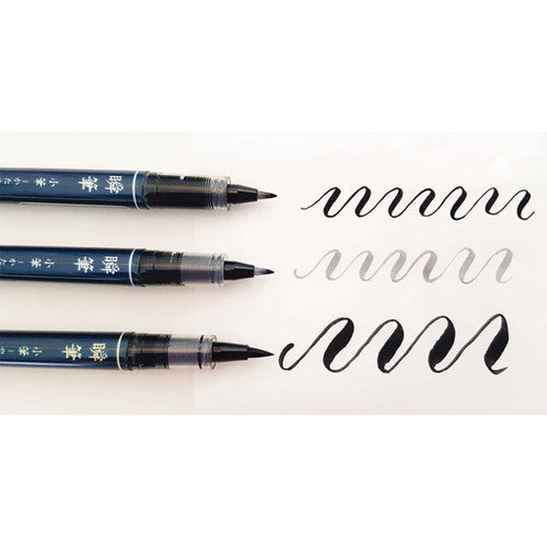 Pilot Shunpitsu Quick Dry Brush Pen Hard Tip Grey Box of 10