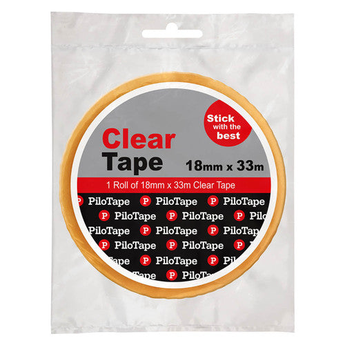 PiloTape Premium Stationery Clear Tape 18mm x 33m Box of 8 – view 2