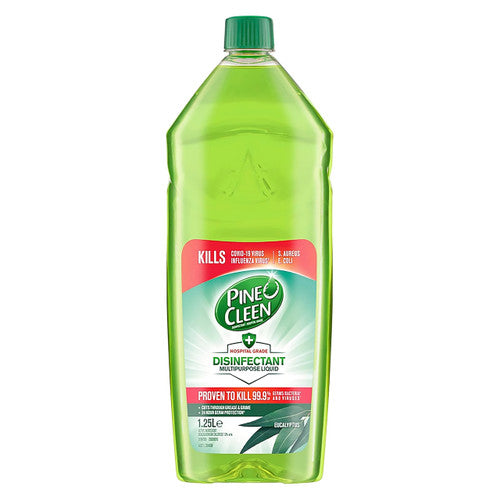 Pine O Cleen Antibacterial Liquid Disinfectant Eucalyptus 1.25 Litre Carton of 8