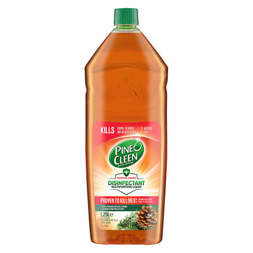 Pine O Cleen Antibacterial Liquid Disinfectant Pine 1.25 Litre Carton of 8