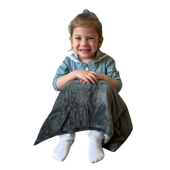 Weighted Lap Pad 2.3kg Grey Velour-5