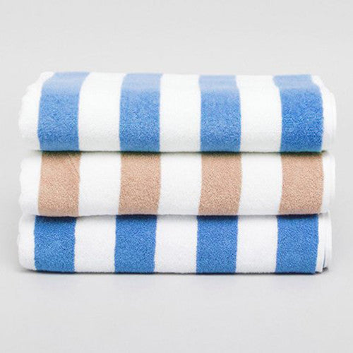 Pool Towel Latte and White 70 x 150cm Bulk Lot of 25