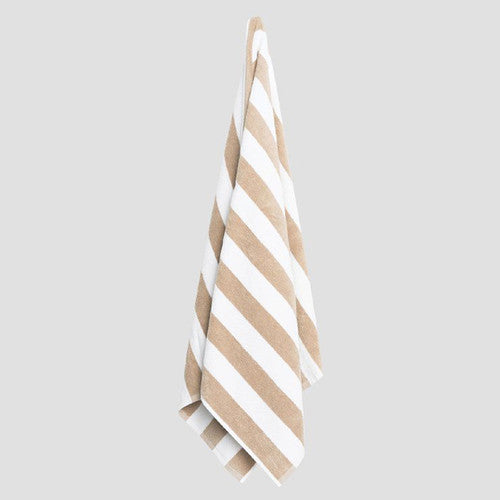 Pool Towel Latte and White 70 x 150cm Bulk Lot of 25