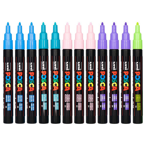 Posca PC-3M Paint Marker Pen Bullet Fine Assorted Set of 12