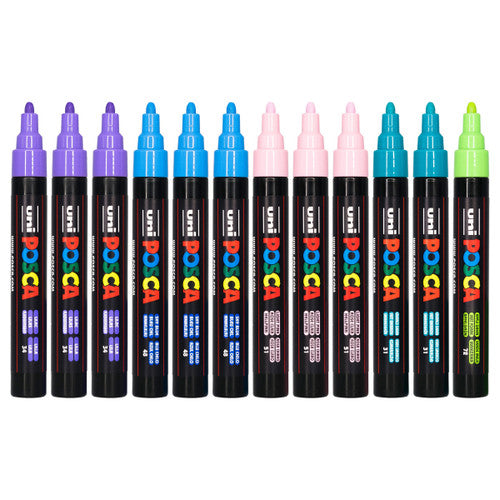 Posca PC-5M Paint Marker Pen Bullet Medium Assorted Set of 12