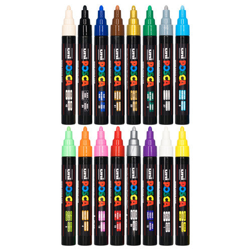 Posca PC-5M Paint Marker Pen Bullet Medium Assorted Wallet of 16