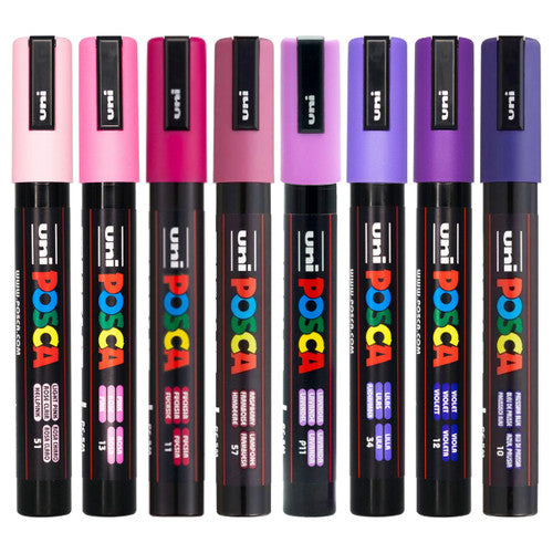 Posca PC-5M Paint Marker Pen Bullet Medium Aurora Assorted Wallet of 8