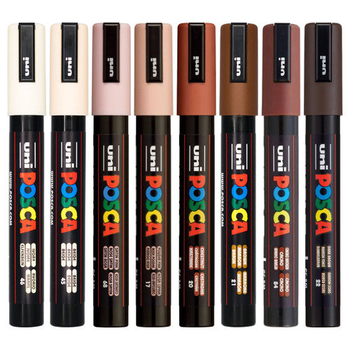 Posca PC-5M Paint Marker Pen Bullet Medium Portrait Assorted Wallet of 8