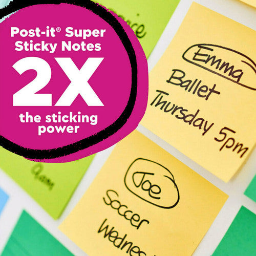Post-it Super Sticky Notes Canary Yellow 76 x 76mm Pack of 12 654R-12SSCY