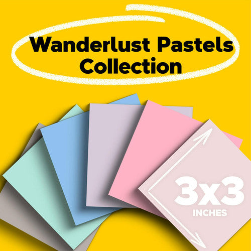 Post-it Super Sticky Notes Assorted Pastels 76 x 76mm Pack of 12 654R-12SSNRP