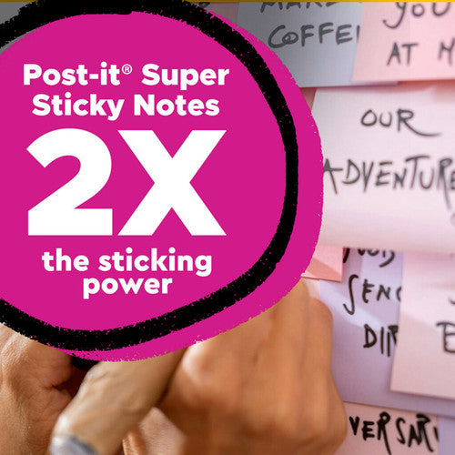Post-it Super Sticky Notes Assorted Pastels 76 x 76mm Pack of 12 654R-12SSNRP
