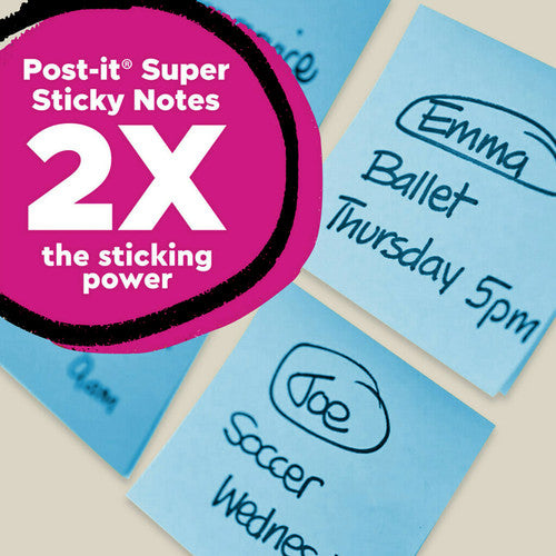 Post-it Super Sticky Notes Assorted Colours 76 x 76mm Pack of 12 654R-12SST
