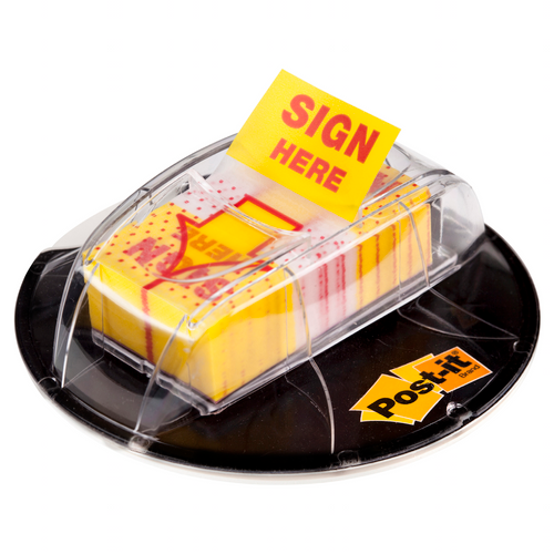 Post-it Sign Here Flags Yellow 25 x 43mm Dispenser 680-HVSH
