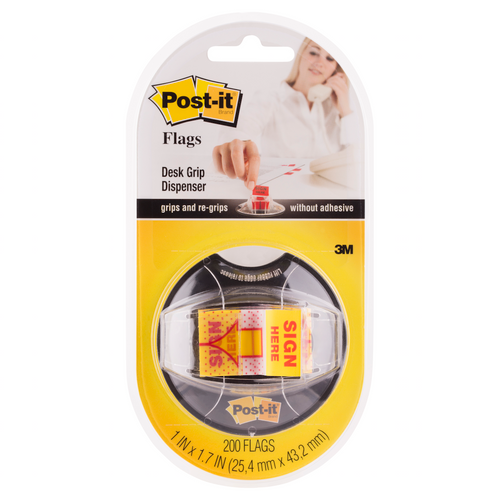 Post-it Sign Here Flags Yellow 25 x 43mm Dispenser 680-HVSH