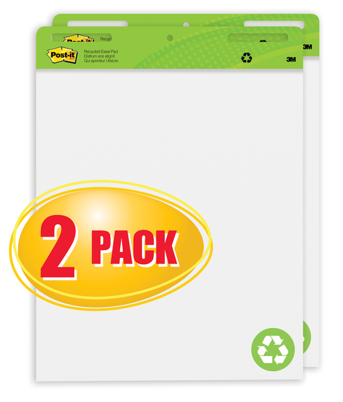 Post-it Easel Pads Recycled White 635 x 762mm 30 Sheets Pack of 2 559-RP