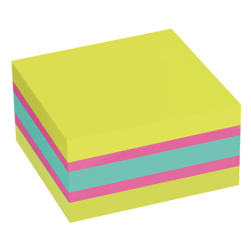 Post-it Super Sticky Notes Cube Assorted Bright 76 x 76mm 2027-SSGFA