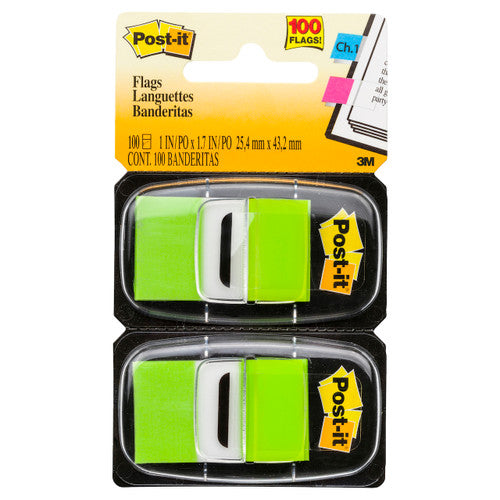 Post-it Flags Bright Green 25 x 43mm Twin Pack 680-BG2