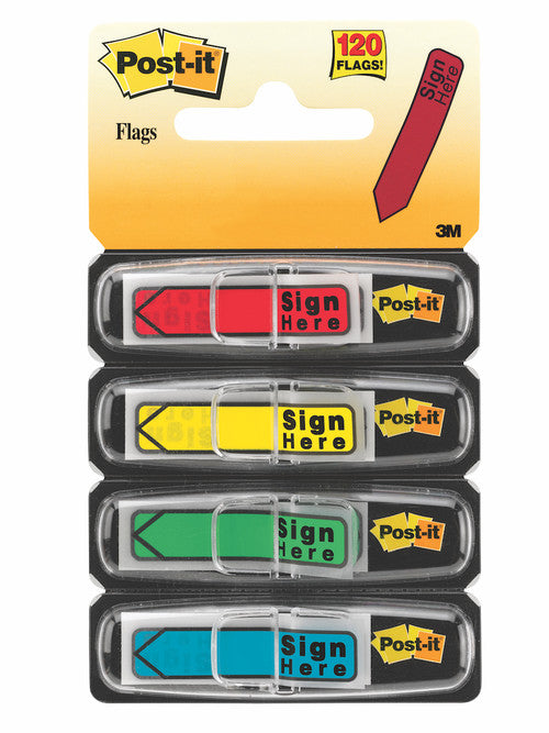 Post-it Sign Here Arrow Flags Assorted 12 x 45mm 684-SH