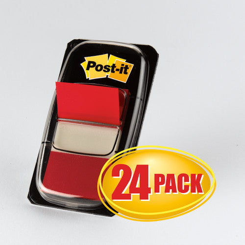 Post-it Flags Red 25 x 43mm Cabinet Pack of 24 680-1-24CP