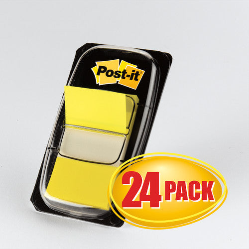 Post-it Flags Yellow 25 x 43mm Cabinet Pack of 24 680-5-24CP