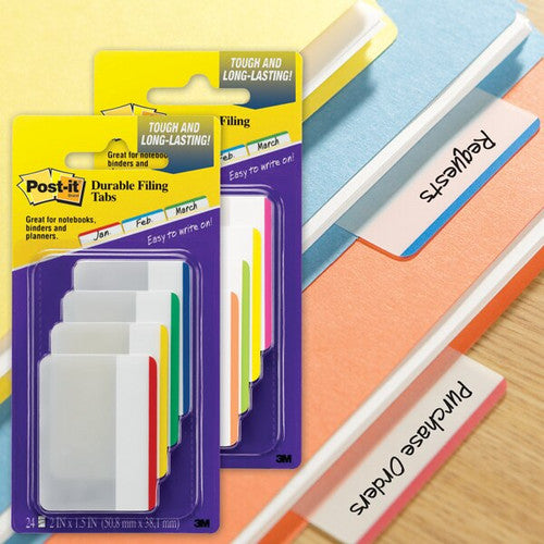 Post-it Durable Tabs Red Yellow Green Blue 50 x 38mm 686F-1