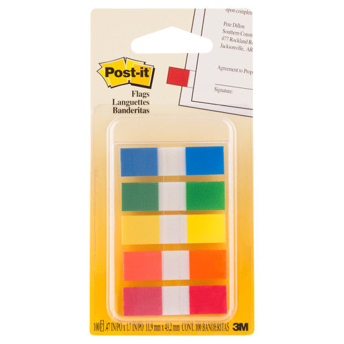 Post-it Mini Flags 5 Colours 12 x 45mm 683-5CF