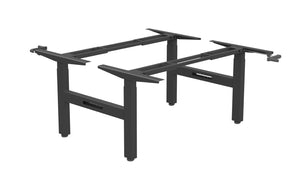 Rapidline Boost Crank manual height adjustable workstation frame finished in black satin powdercoat. Supplied product image for model BCF-BTBF1218 BL. View 1.