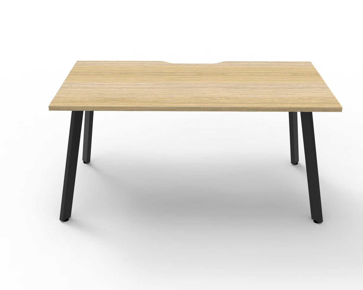 Rapidline Eternity single sided workstation for one person. Rapidline range image supplied for model D-ELSWS2P1275 NW/WS, shown in another finish. View 3.