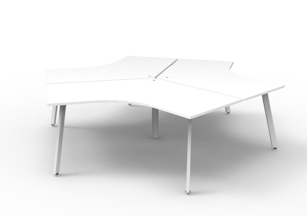 Rapidline Deluxe Infinity three person 120 degree workstation. Rapidline range image supplied for model D-IEL3P120D NO/WS, shown in another finish. View 3.