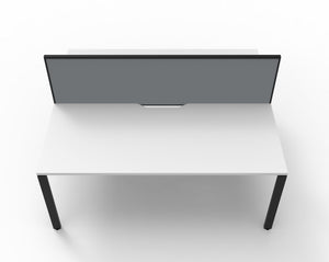 Rapidline Deluxe Infinity back to back workstation with screen for two people. Rapidline range image supplied for model D-IPLDWS2P1875 NO/WS, shown in another finish. View 1.
