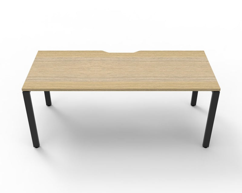 Rapidline Deluxe Infinity single sided workstation for one person. Rapidline range image supplied for model D-IPLS2P1875 NW/WS, shown in another finish. View 3.