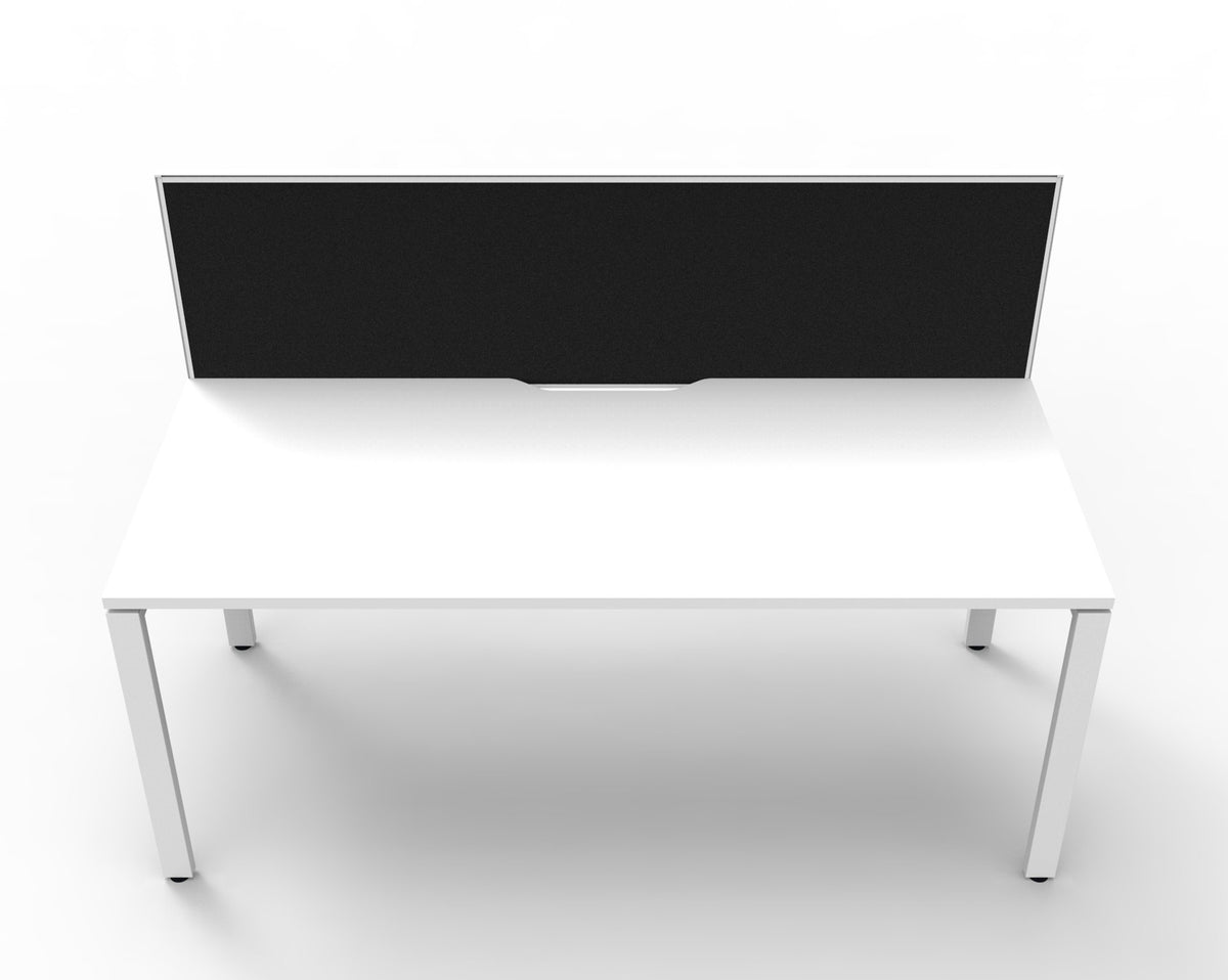 Rapidline Deluxe Infinity single sided workstation with screen for one person. Rapidline range image supplied for model D-IPLSWS3P1275 NO/BL, shown in another finish. View 2.