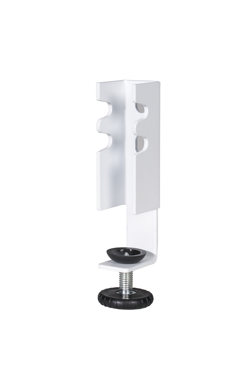 Rapidline Deluxe Infinity rail clamp set in white. Supplied product image for model IRC W. View 2.